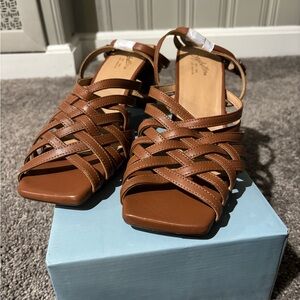 Seychelles Tan Strappy Sandals